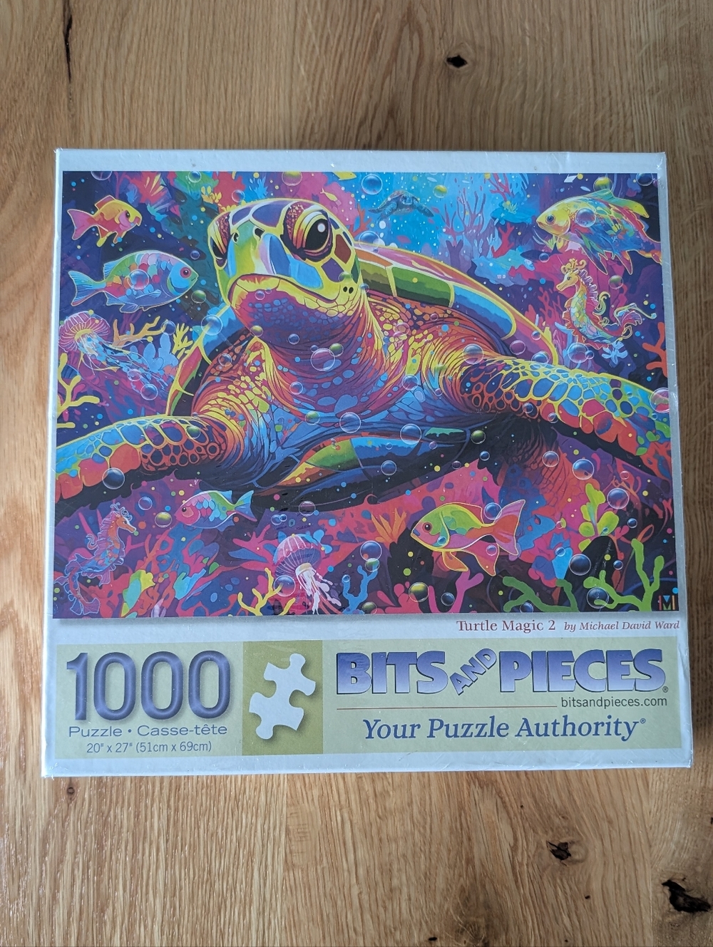 🧩3 For $25 - Bits And Pieces Colorful Sea Turtle Ocean Life 1000 Piece Puzzle
